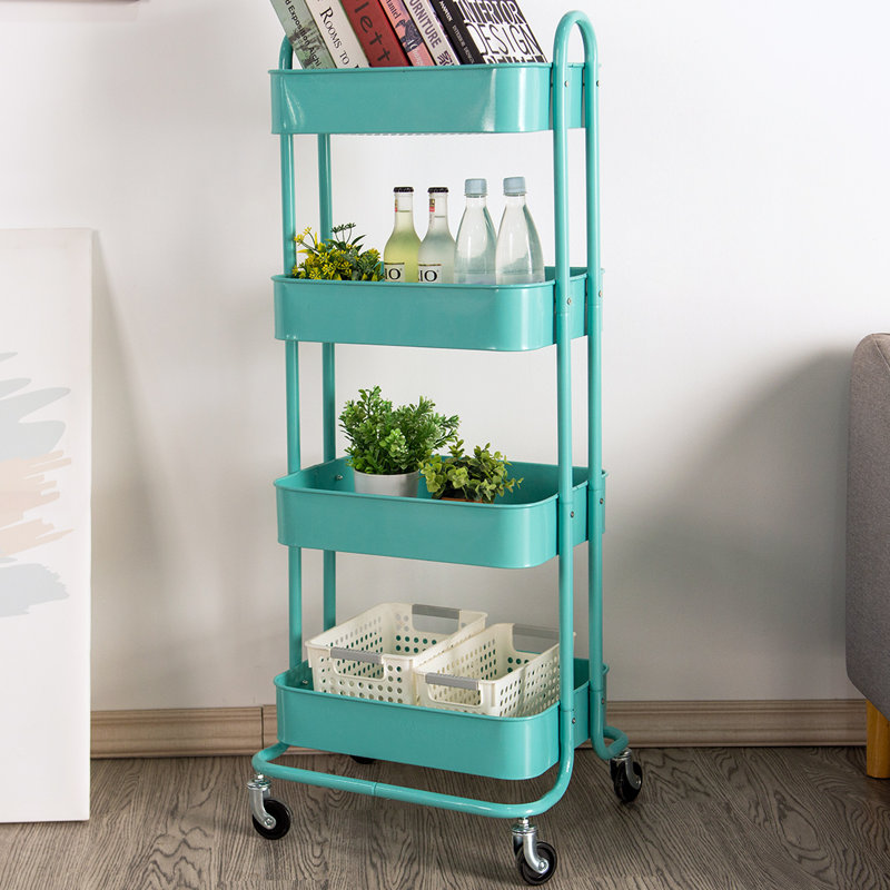 walsport 4 Tier Metal Rolling Utility Cart & Reviews Wayfair